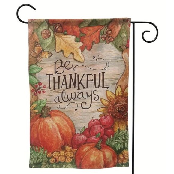 Garden Flag 12x18in Double sided Be Thankful Always - Picture 1 of 1